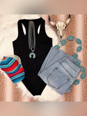Black Bodysuit, NEW with tags, size L/XL